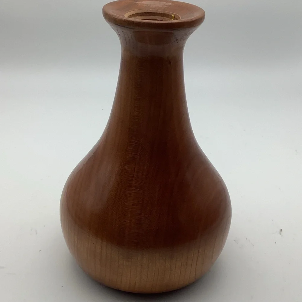 Wooden 7 1/2” Vase